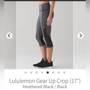 Lululemon Black and Gray Capris ☆SIZE 6☆